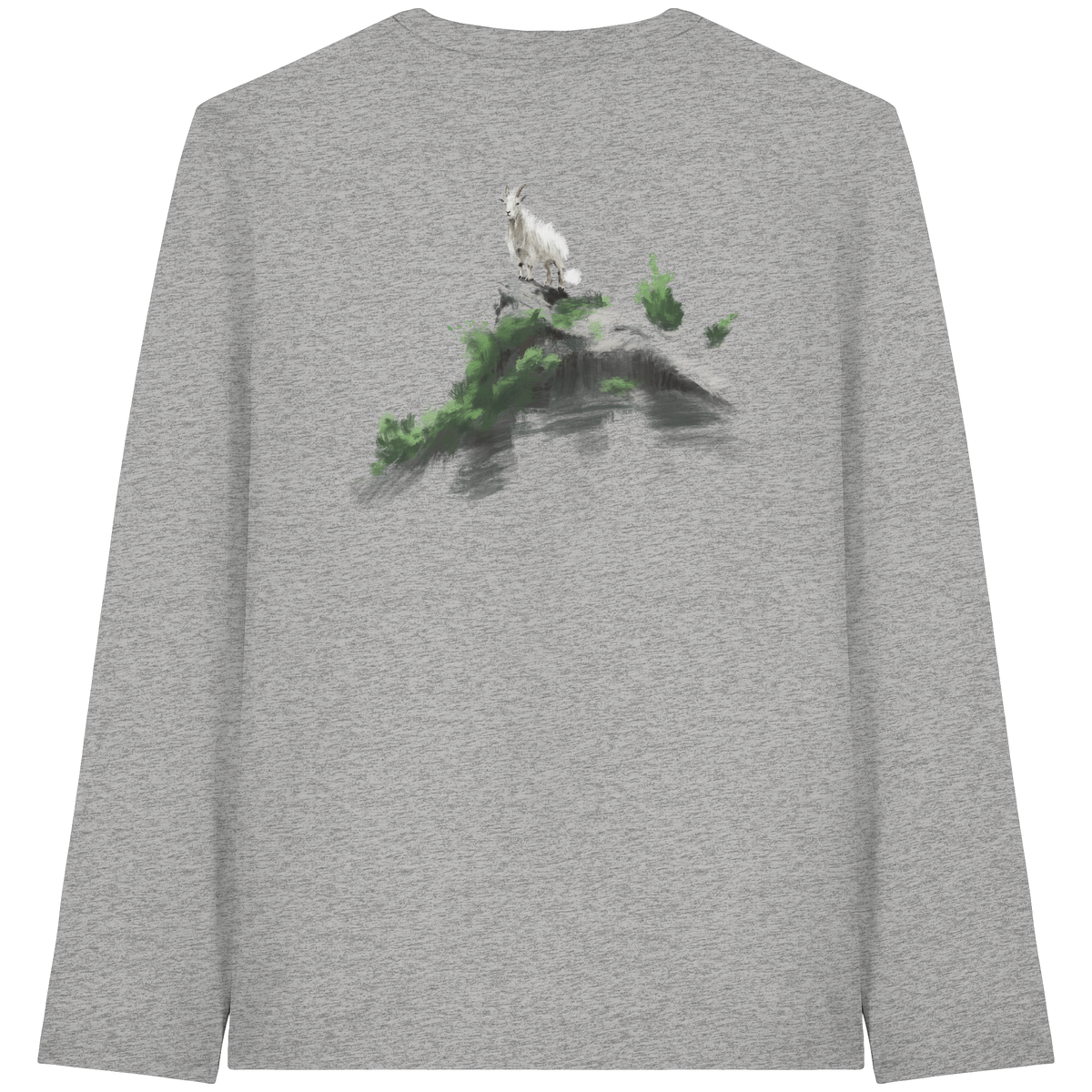 G.O.A.T Mountain Goat Organic Long Sleeve T-Shirt (AN)