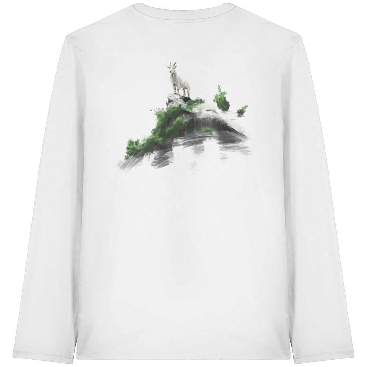 G.O.A.T Mountain Goat Organic Long Sleeve T-Shirt (AN)
