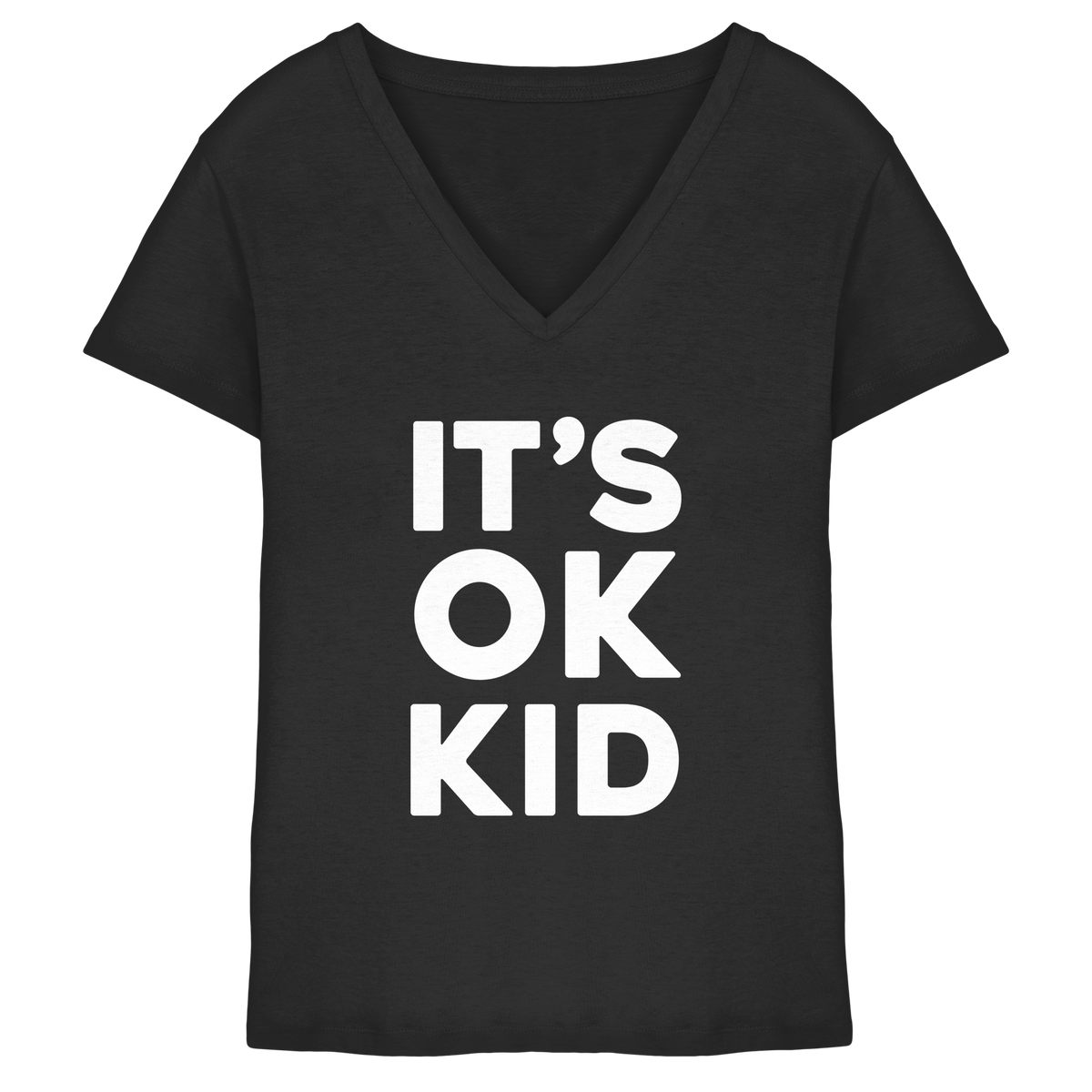 IT'S OK KID Women's V-Neck T-Shirt (KD)
