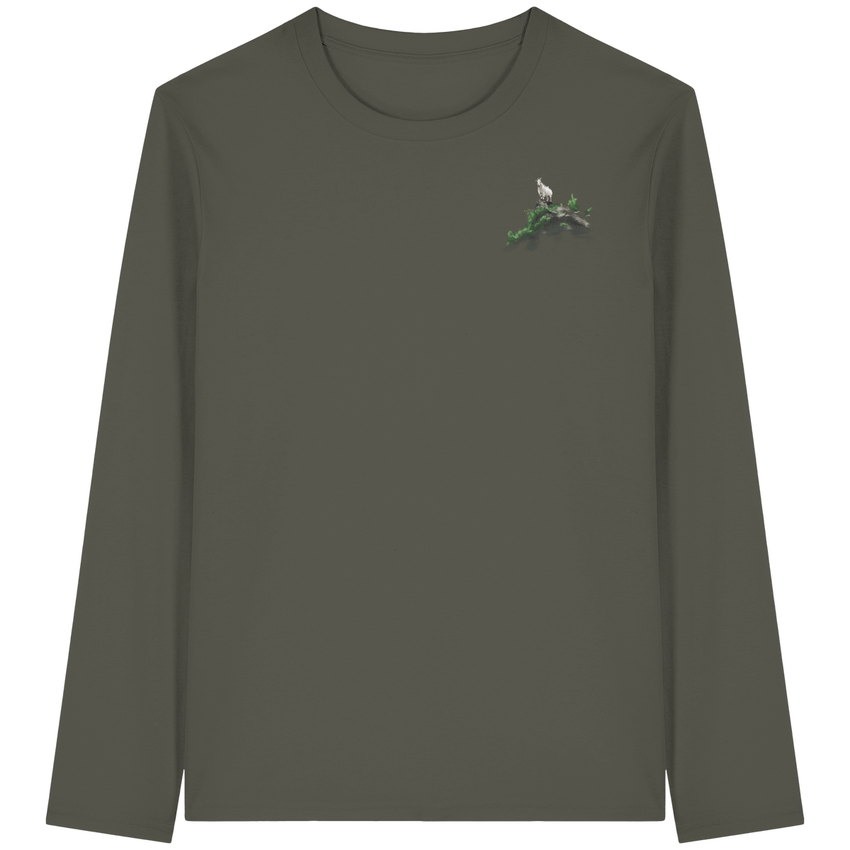 G.O.A.T Mountain Goat Organic Long Sleeve T-Shirt (AN)