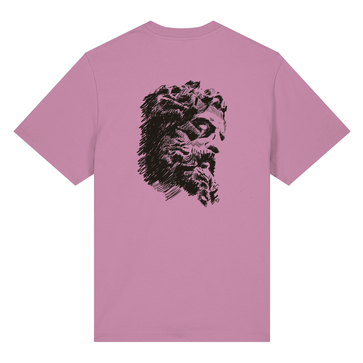 Olympos Statue Organic Heavy T-Shirt Bubble Pink, back