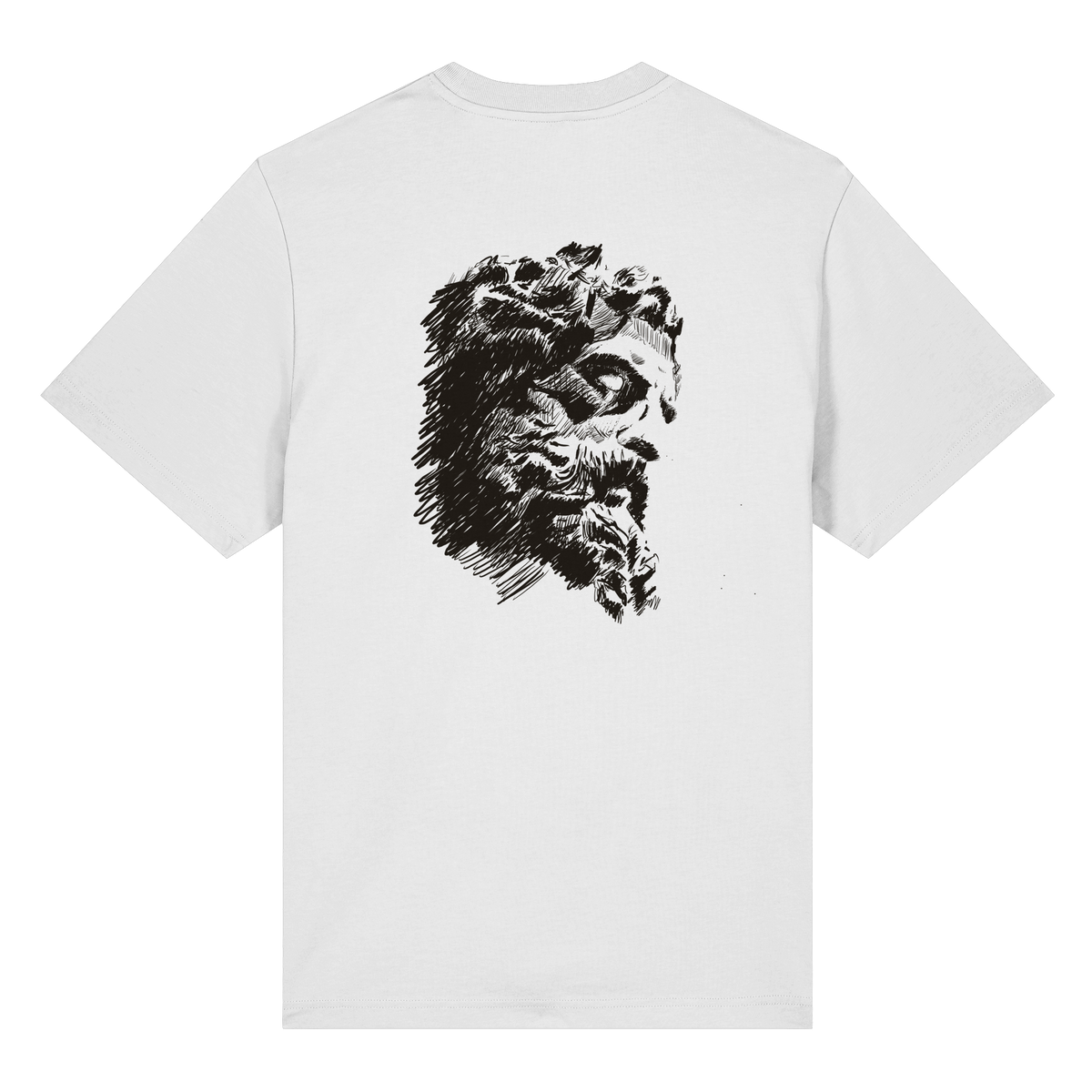 Olympos Statue Organic Heavy T-Shirt White, back