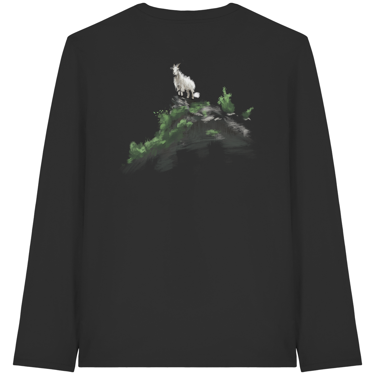 G.O.A.T Mountain Goat Organic Long Sleeve T-Shirt (AN)