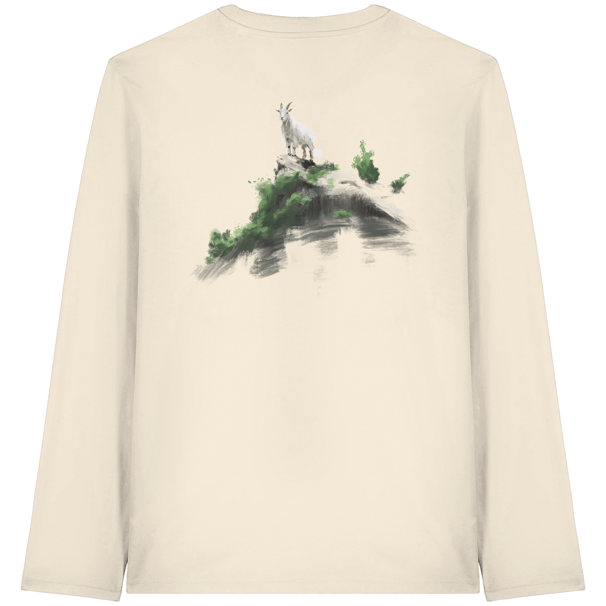 G.O.A.T Mountain Goat Organic Long Sleeve T-Shirt (AN)