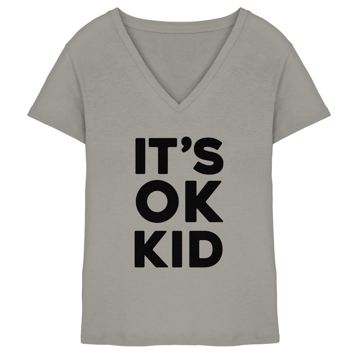 IT'S OK KID Women's V-Neck T-Shirt (KD)