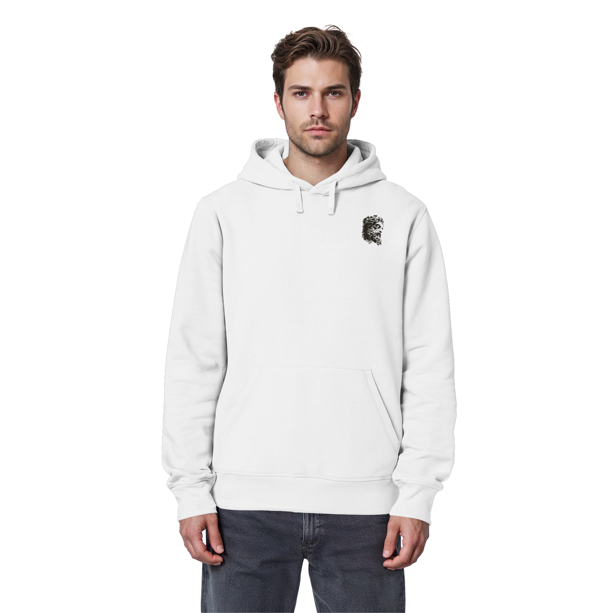 Olympos Statue Organic Basic Hoodie (ST)