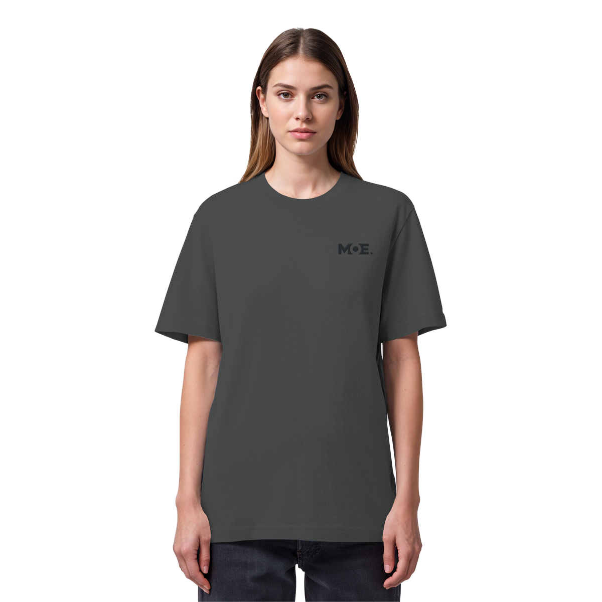 Olympos Statue Organic Heavy T-Shirt Anthracite, front