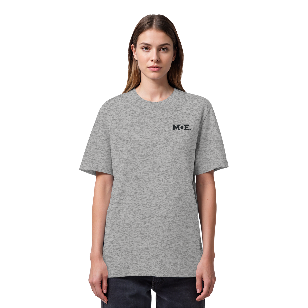 Olympos Statue Organic Heavy T-Shirt Heather Grey, front