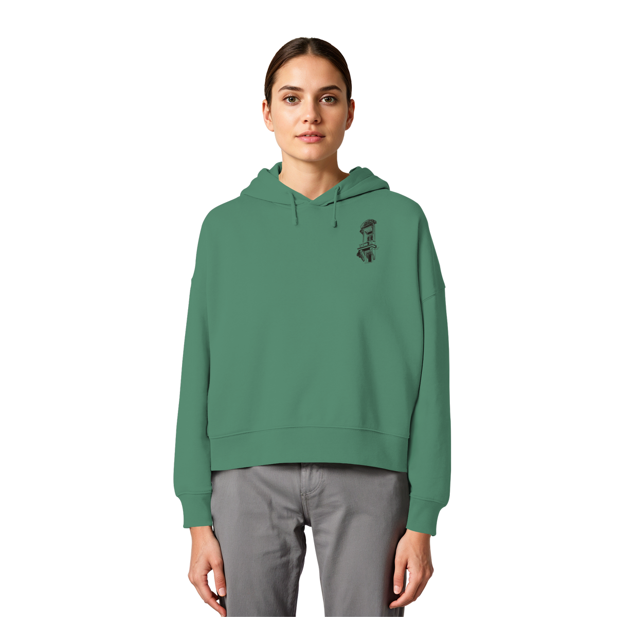 Romance Architecture II Women's Organic Boxy Hoodie (ARCHI II)